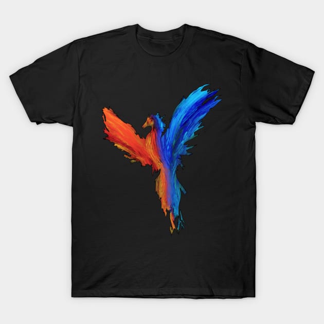 Split Dry brush phoenix T-Shirt by xaxuokxenx